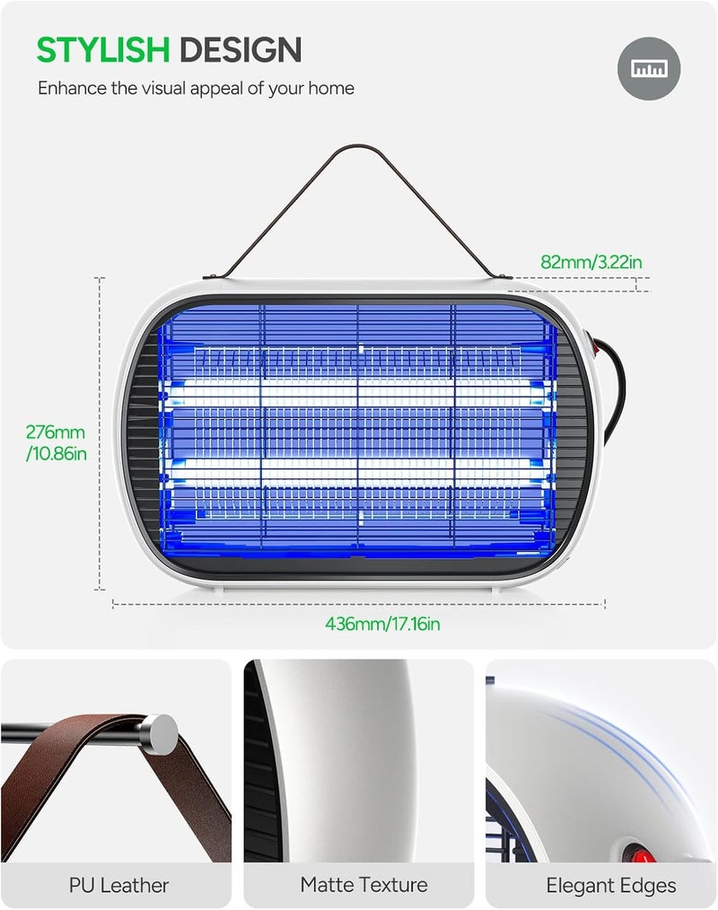 Buzbug Bug Zapper Indoor for 5000 Sq. Ft., 20W Instant Electric Mosquito Zapper, High-Voltage Fly Zapper, Fruit Fly Traps Fly Killer -MA015 - Image 3